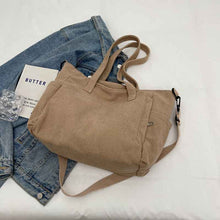 Corduroy Crossbody Bag For Commuting Large Capacity