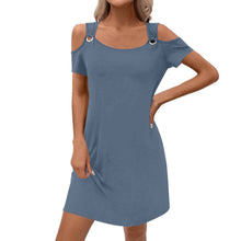 Womens Solid-Color Elegant Off-Shoulder Skirt