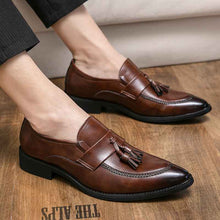 Mens British-style Casual Fashionable Business Tassel Leather Shoes