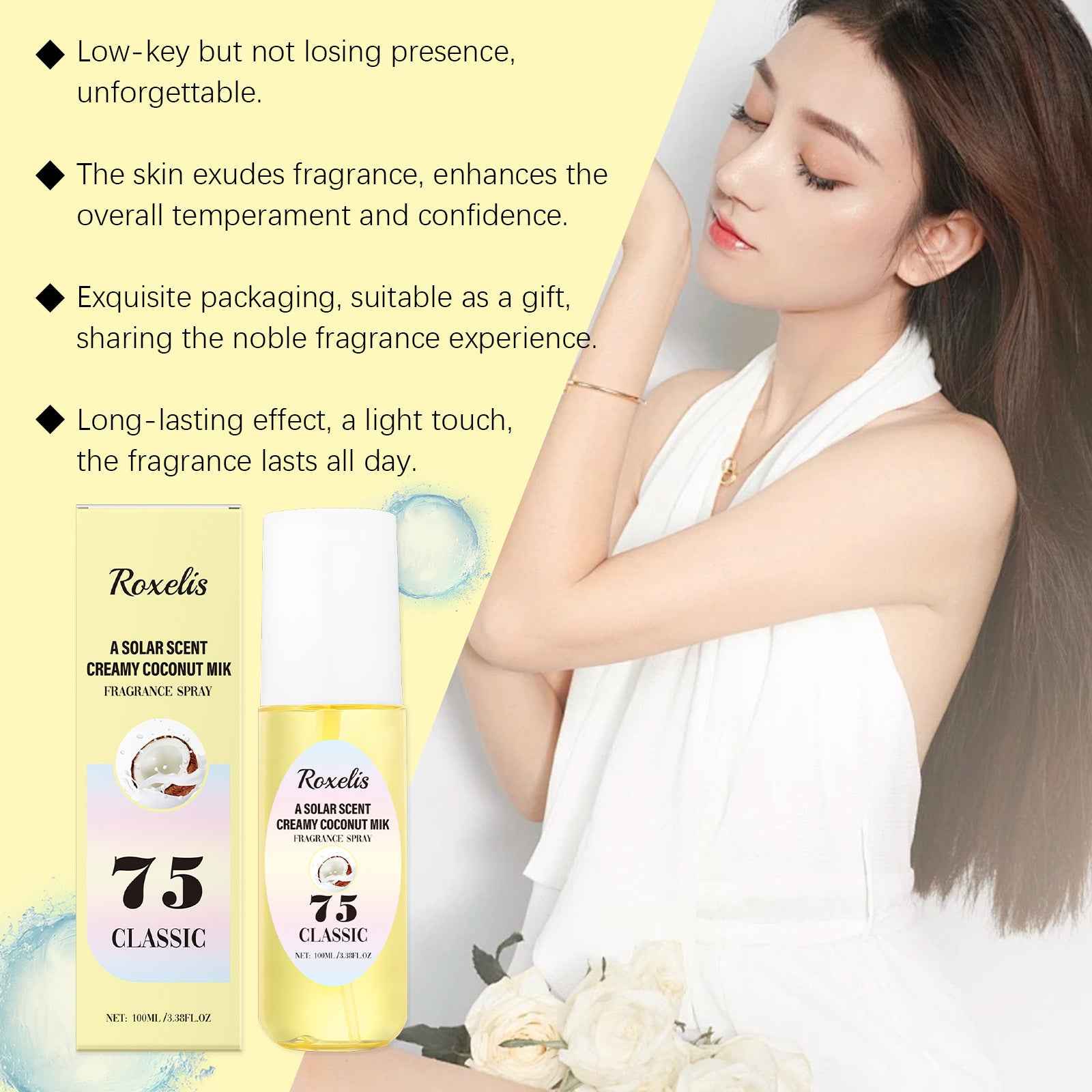 Light Perfume Coconut Milk Body Fragrance Lasting