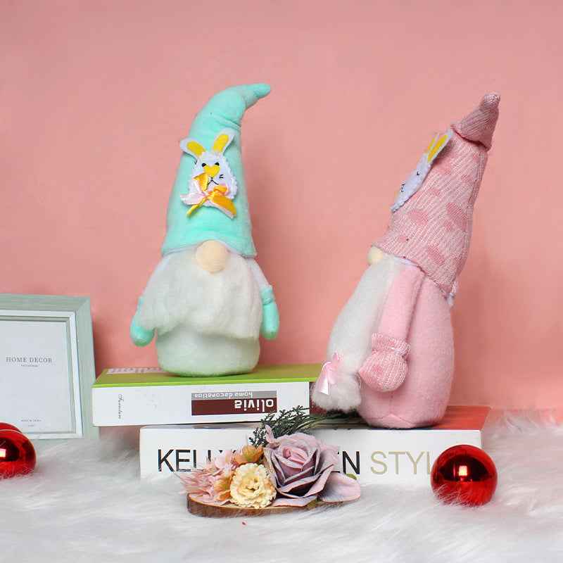 Rabbit Ears Doll Ornaments Easter Elf Doll Gift Decorations