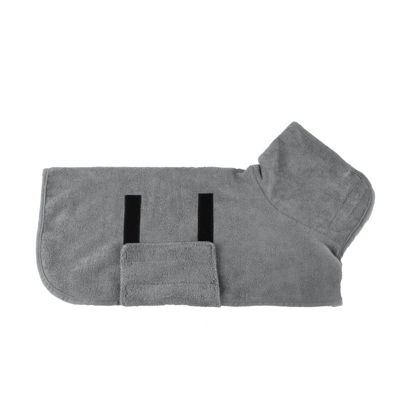 Absorbent Pet Bathrobe With Waist-wrapped Microfiber by Mirlaine Univers