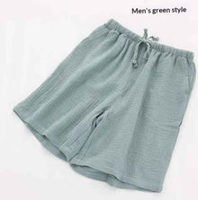 Men's Home Wear Loose-fitting Short Shorts Made Of Pure Cotton Crepe