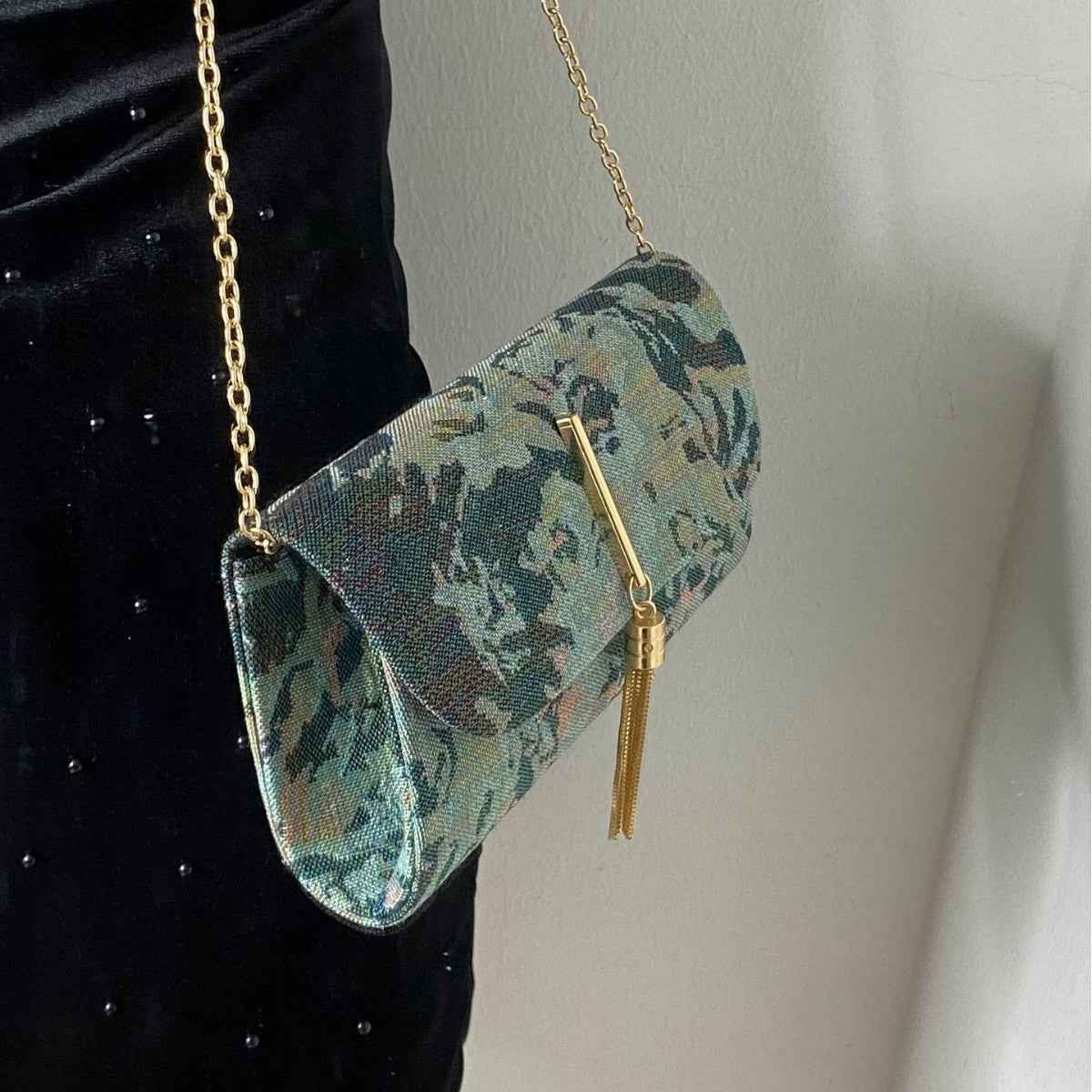 Embroidered And Printed Womens Clutch Bag