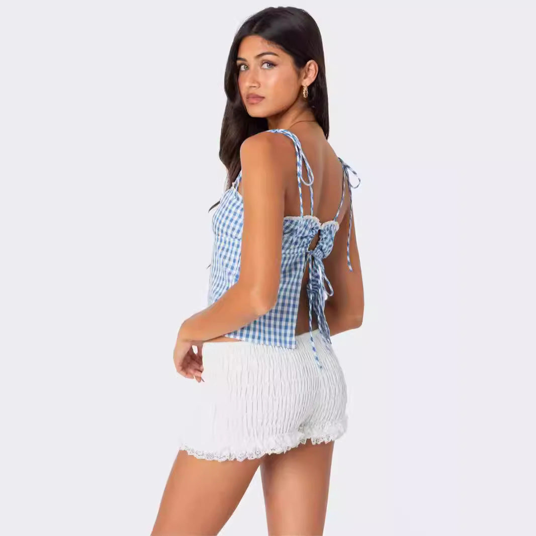 Sexy Lace-up Backless Top With Trim For Women by Mirlaine Univers Sexy Lace-up Backless Top With Trim For Women Mirlaine Univers sexy-lace-up-backless-top-with-trim-for-women 0 Sexy Lace-up Backless Top With Trim For Women Mirlaine Univers Sexy Lace-up Backless Top With Trim For Women