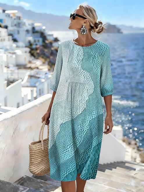 Sleeveless Casual Printed Temperament Long Skirt