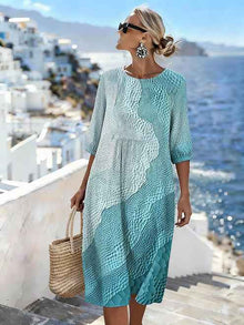 Sleeveless Casual Printed Temperament Long Skirt