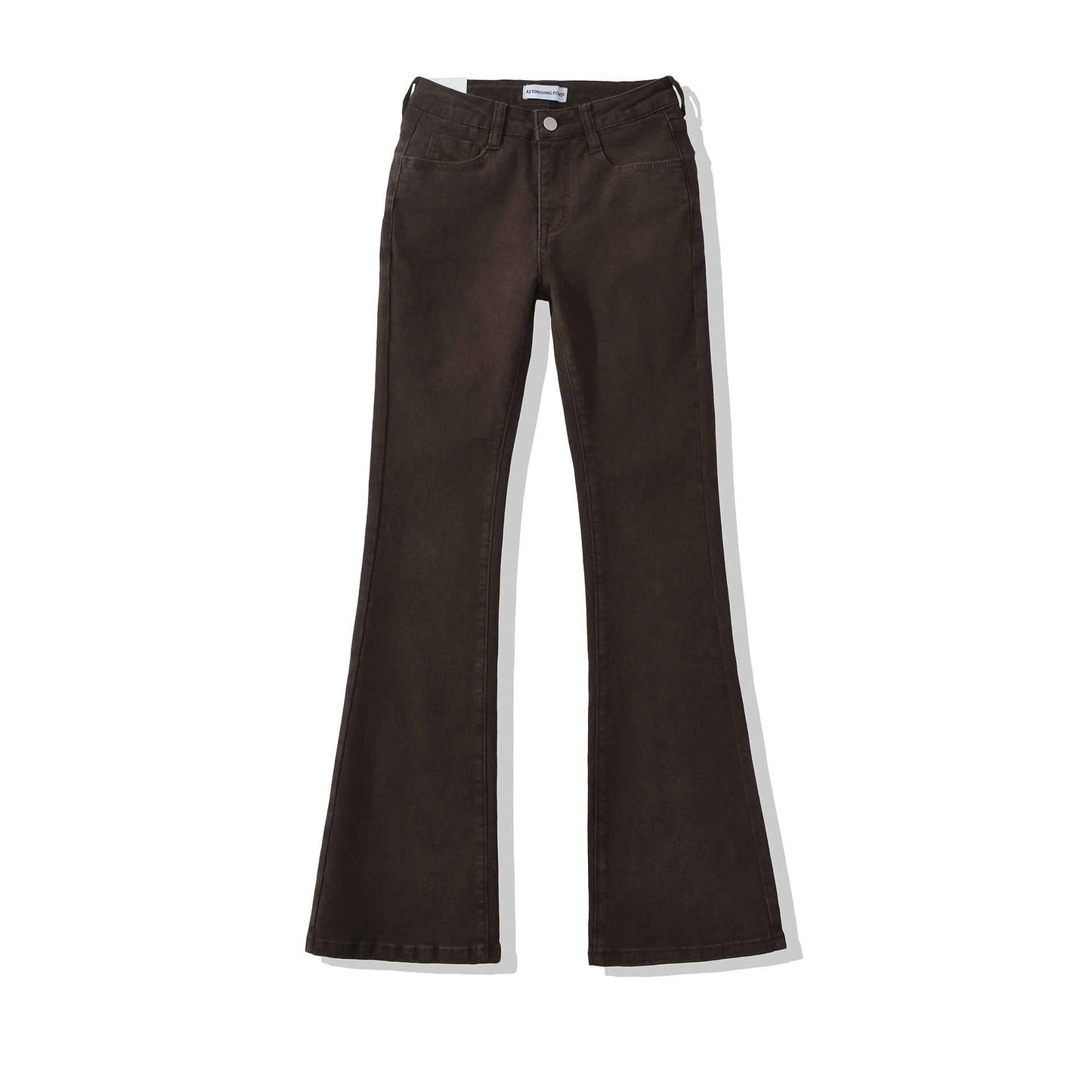 Womens Stylish Slim-fit Distressed Flared Jeans