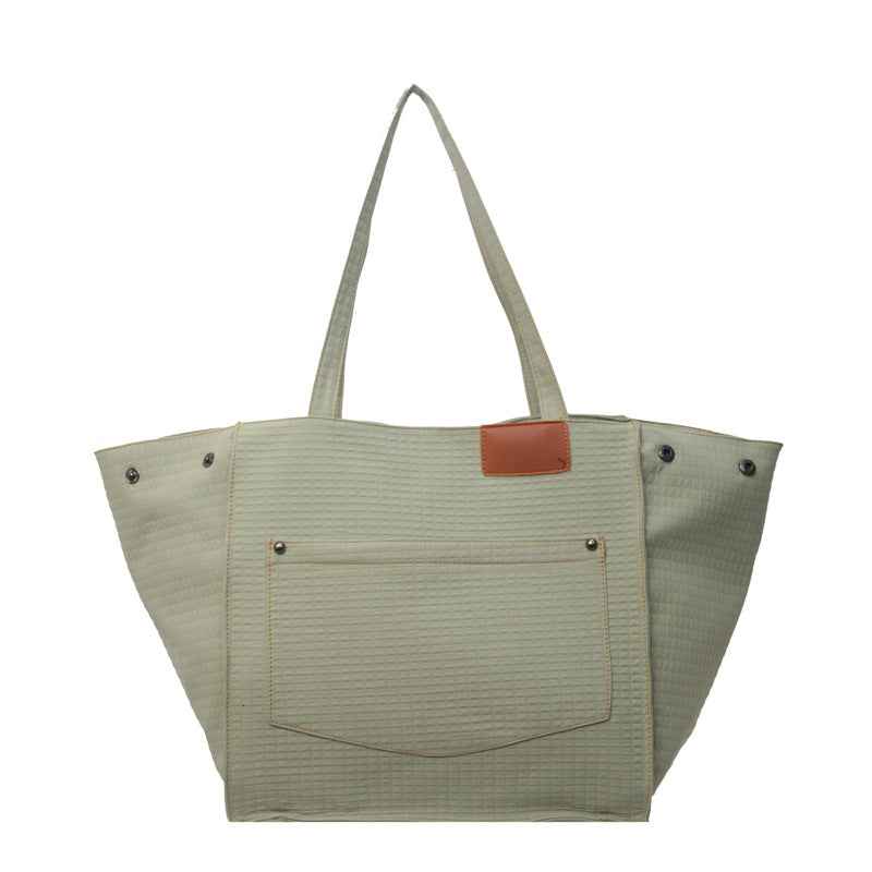 Womens Stylish High-Capacity One-Shoulder Canvas Bag
