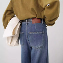 Women's Fashion High-Waist Straight-Leg Wide-Leg Jeans by Mirlaine Univers