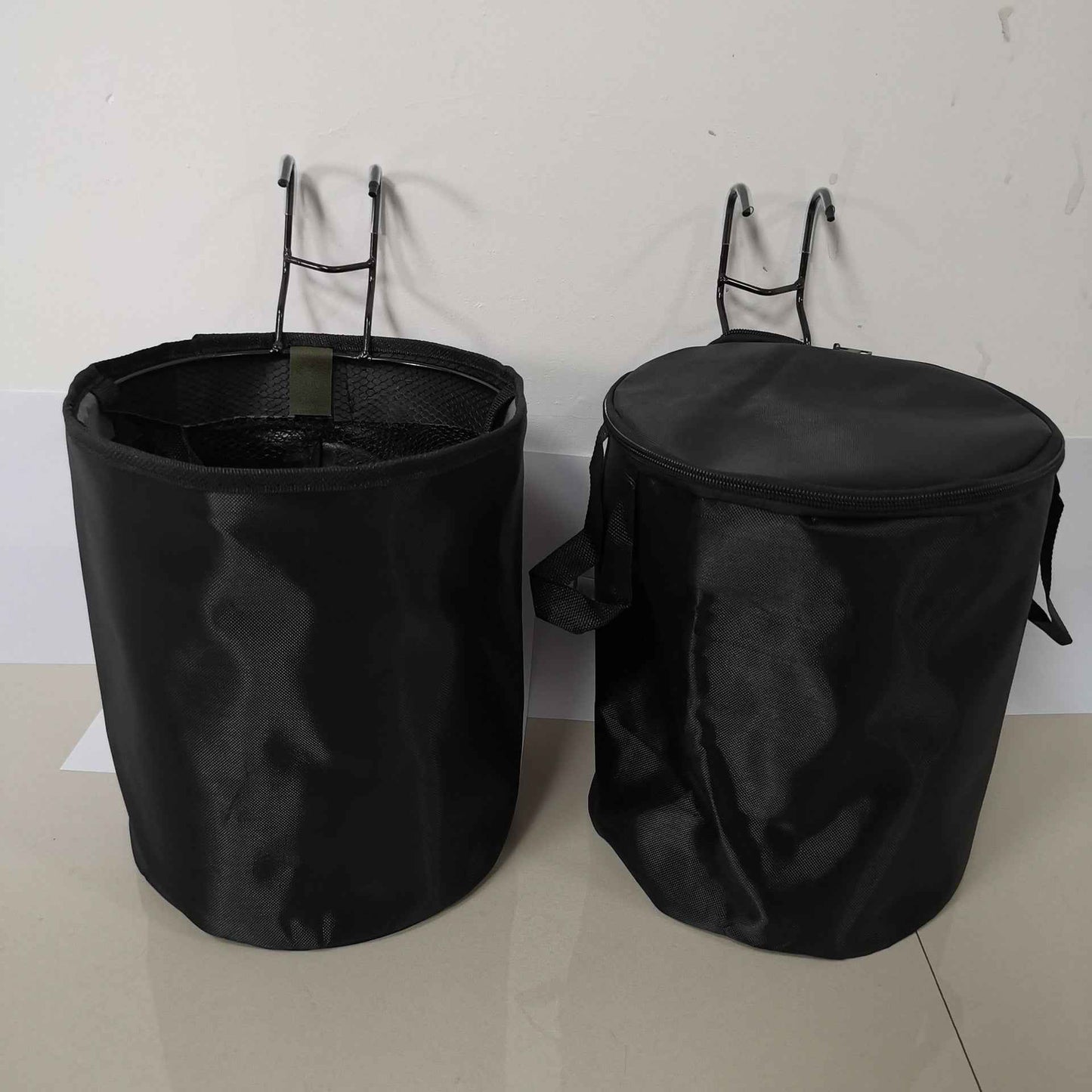 Pure Black Cloth Hanging Basket Bicycle Basket Folding Bicycle Basket
