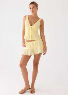 Women's Cotton Vest Short Crafted Set by Mirlaine Univers