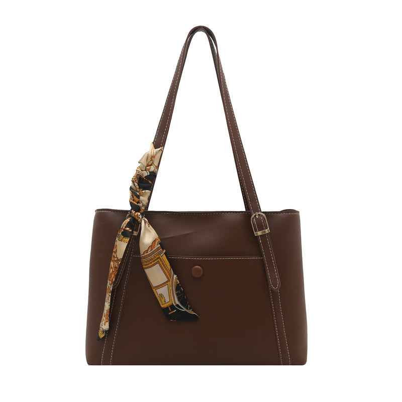 Womens Simple Casual High-Capacity Shoulder Bag