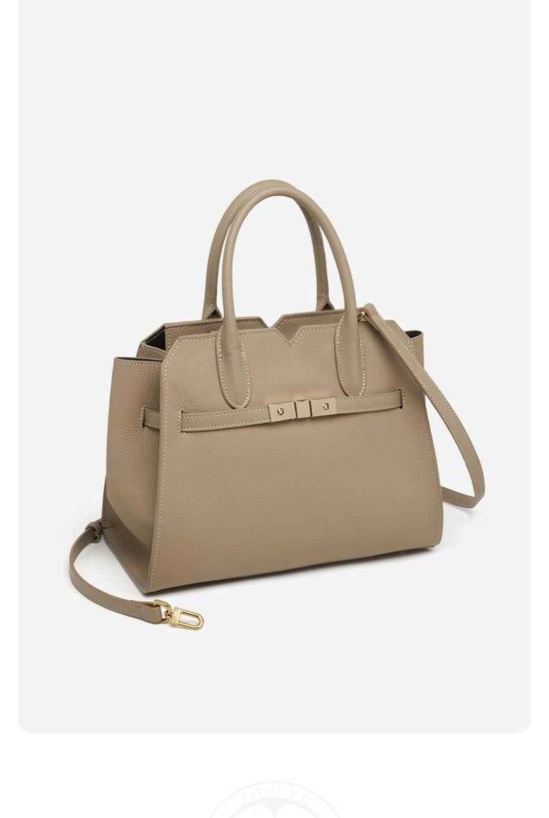 Premium-Look Handbag Womens Top-Grain Leather Tote Bag