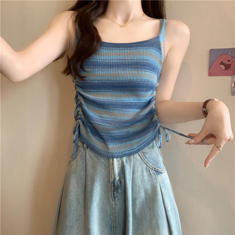 Women's Fashionable Slim-Fit Striped Knitted Camisole by Mirlaine Univers Women's Fashionable Slim-Fit Striped Knitted Camisole Mirlaine Univers womens-fashionable-slim-fit-striped-knitted-camisole 0 Women's Fashionable Slim-Fit Striped Knitted Camisole Mirlaine Univers Women's Fashionable Slim-Fit Striped Knitted Camisole