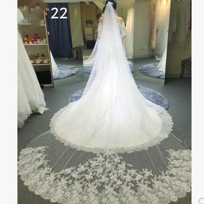 Bride Wedding Master Wedding Veil Long Long Tail by Mirlaine Univers