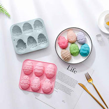 6-piece Silicone Mold For Different Easter Eggs Chocolate Mold