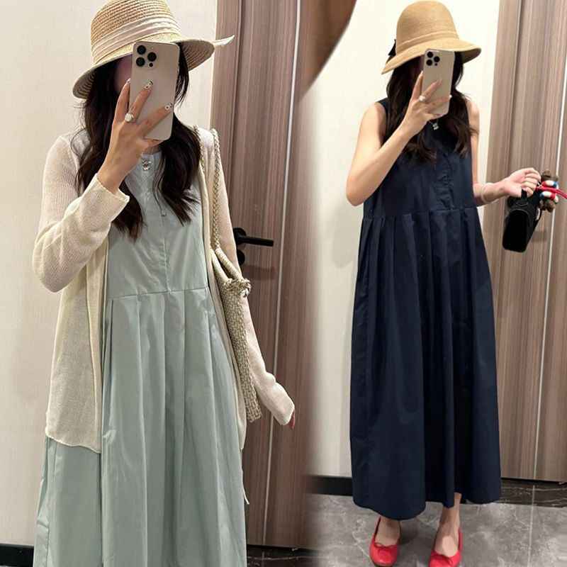 Womens Soft Knit Loose All-Match Comfortable Dress