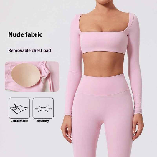 Yoga Long Sleeve Outdoor Running Fitness Sports Top