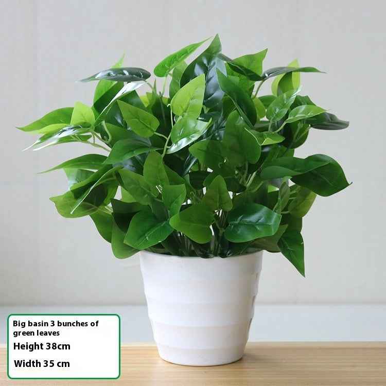 Simulation Plant Plastic Fake Flower And Grass Scindapsus Aureus Leaves Potted Plant