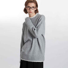 Fake Two Pieces Sweaters Autumn And Winter Trends Loose Round Neck