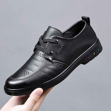 Men's Height Increasing Insole Genuine Leather Business Casual Leather Shoes