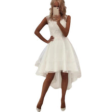 New Style Wedding Dress Short Front And Long Lace Simple Short by Mirlaine Univers