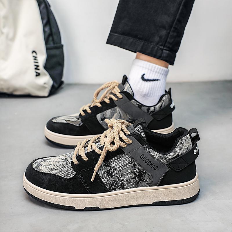 Men's Sneakers Autumn And Summer Niche Design Trendy Casual All-matching Student New Oil Painting Sports Shoes by Mirlaine Univers
