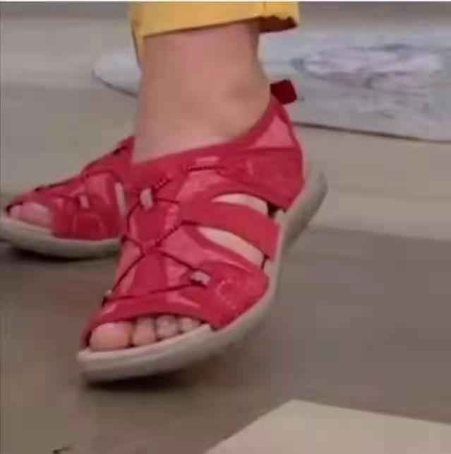 Beach Sandals Women Low-Top Round Toe Casual Sandals