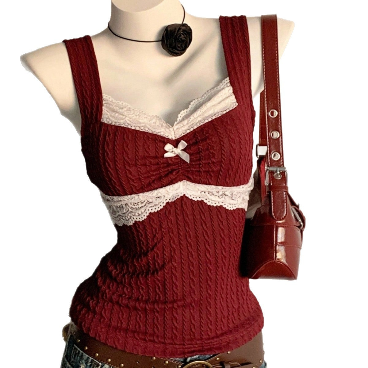 Womens Lace-trimmed Bow-decorated Vest-style Waistcoat Slim-fit Outerwear Top by Mirlaine Univers Womens Lace-trimmed Bow-decorated Vest-style Waistcoat Slim-fit Outerwear Top Mirlaine Univers womens-lace-trimmed-bow-decorated-vest-style-waistcoat-slim-fit-outerwear-top 0 Womens Lace-trimmed Bow-decorated Vest-style Waistcoat Slim-fit Outerwear Top Mirlaine Univers Womens Lace-trimmed Bow-decorated Vest-style Waistcoat Slim-fit Outerwear Top