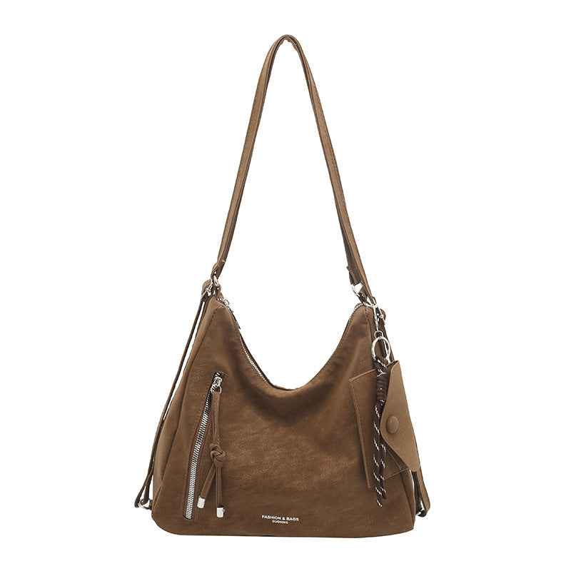 Retro Matte Relaxed-style Commuter Shoulder Bag