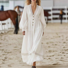 Long-sleeve Elegant White Dress