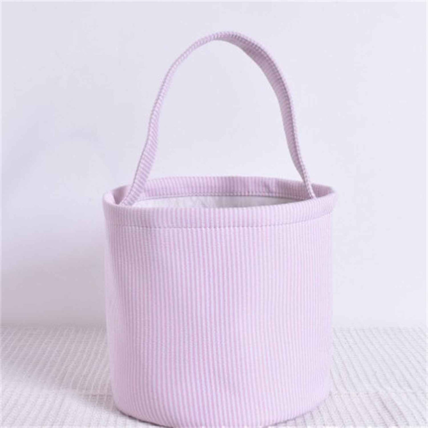 Seersucker Easter Portable Basket 5-color Stripes