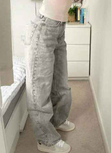 Loose Straight-fit High-waisted Wide-leg Pants