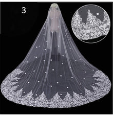 Bridal Wedding Dress Long Tail Luxury Super Fairy Wedding Veil by Mirlaine Univers
