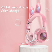 Rabbit Ear Headphones Wireless Luminous Extendable Wheat Headphones - Mirlaine Univers - Rabbit Ear Headphones Wireless Luminous Extendable Wheat Headphones