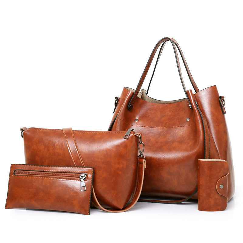Womens New Retro Four-Piece Set Of Mother-and-Child Bags