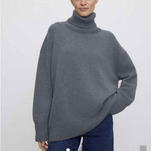High Collar Loose Knitted Top Sweaters Women's Clothing