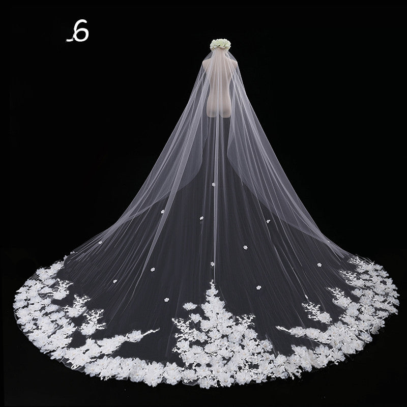 Bride Wedding Master Wedding Veil Long Long Tail by Mirlaine Univers