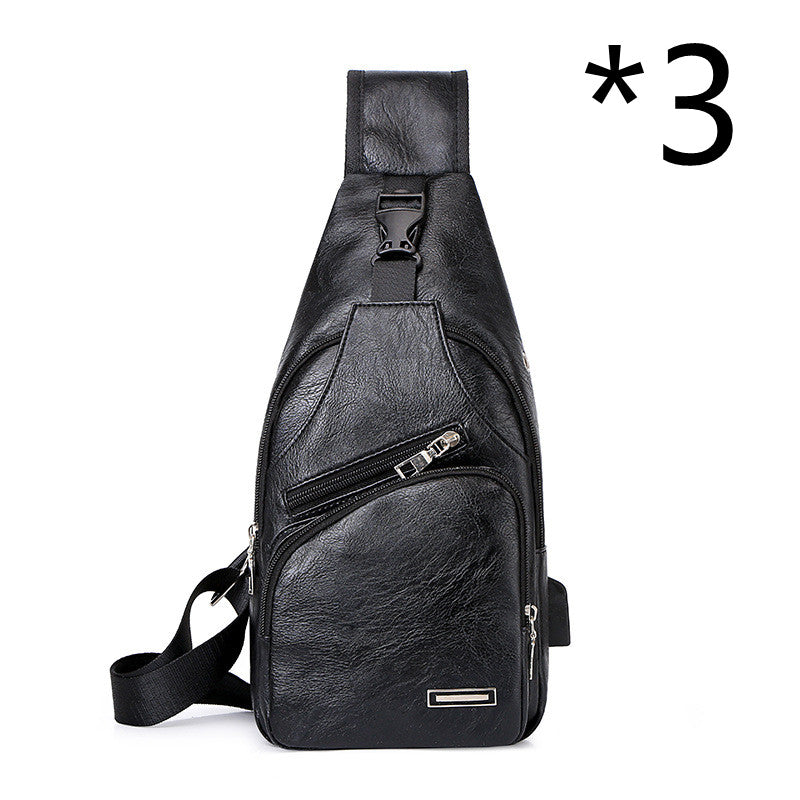 Casual Fashion Men's USB Charging Chest Bag by Mirlaine Univers