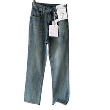 Washed Narrow-fit Straight-leg Floor-length Wide-leg Jeans