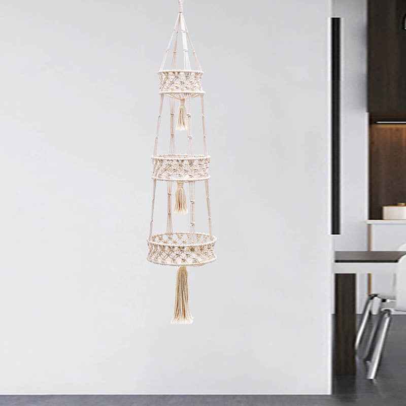 Three-tiered Flower Basket Decoration Hanging Basket Fruit Basket