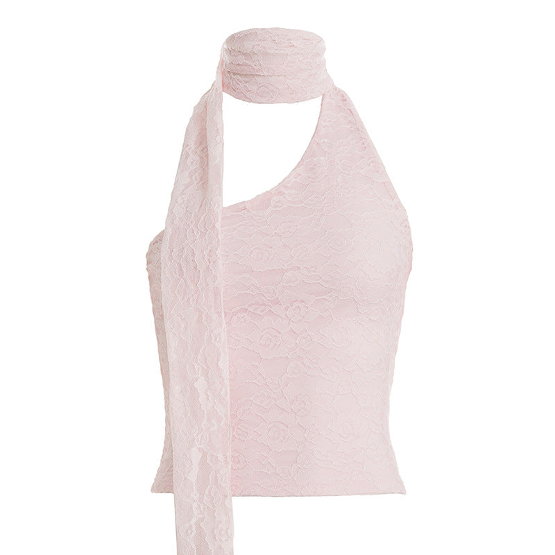 Irregular Lace Neck Scarf Slant-Neck Designer-Style Tank Top by Mirlaine Univers Irregular Lace Neck Scarf Slant-Neck Designer-Style Tank Top Mirlaine Univers irregular-lace-neck-scarf-slant-neck-designer-style-tank-top 0 Irregular Lace Neck Scarf Slant-Neck Designer-Style Tank Top Mirlaine Univers Irregular Lace Neck Scarf Slant-Neck Designer-Style Tank Top