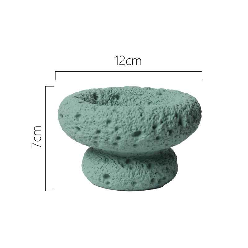 Ins Style No Hole Moon Pattern Cement Mini Flowerpot
