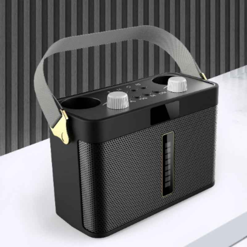 Outdoor Bluetooth Speaker Karaoke Double Microphone Classroom Teaching Meeting Party
