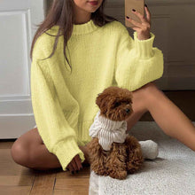 Simple Round Neck Long Sleeve Lining Sweaters Women's Clothing