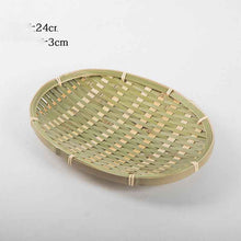 Hand-woven Mini Fruit Basket Grid Small Bamboo Basket Fruit Basket Small Basket