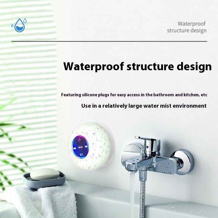 BTS07 Large Suction Cup Waterproof Bluetooth Audio With Light