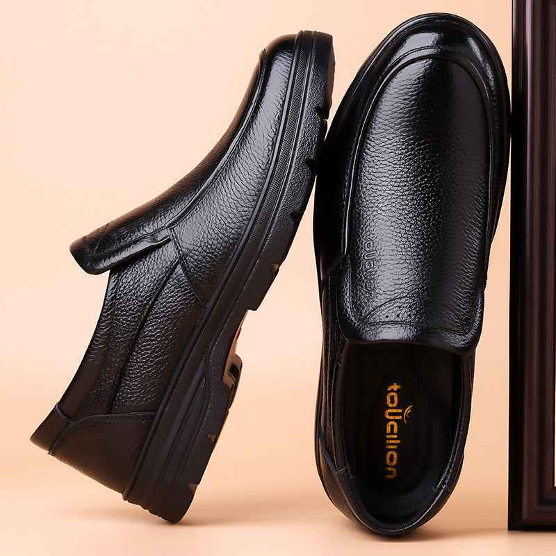 Men's Genuine Leather Lace-up Business Casual Shoes