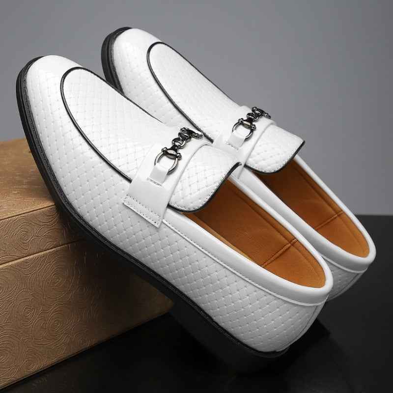 Minimalist British Style Mens Business Leather Shoes